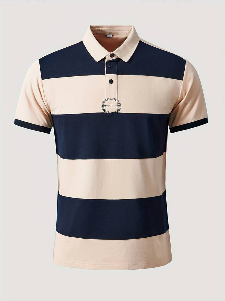 DREW - Striped Nautical Polo Shirt