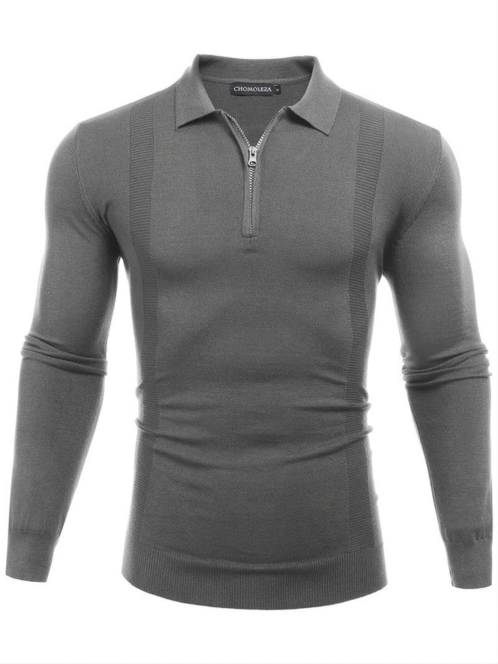 TYLER - Zippered Polo Sweater