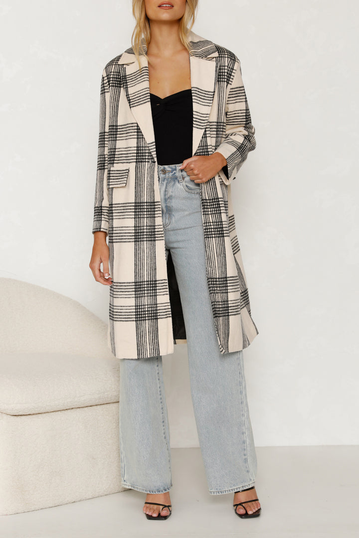 BELÉN - Plaid Longline Coat