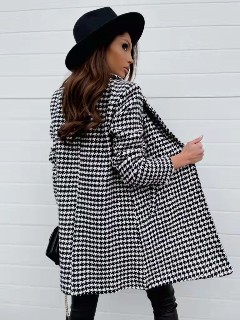 DEIR - Houndstooth Long Coat