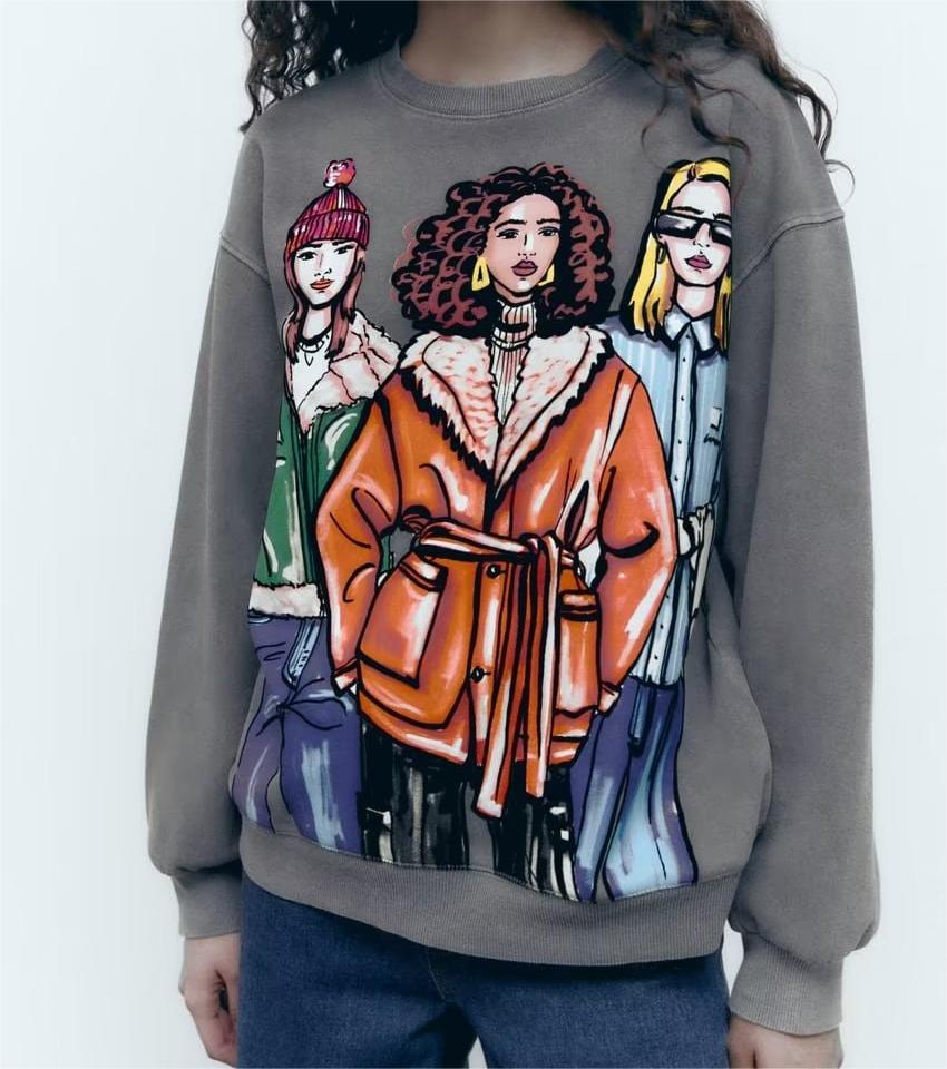 ELARA - Illustrated Crewneck Sweatshirt