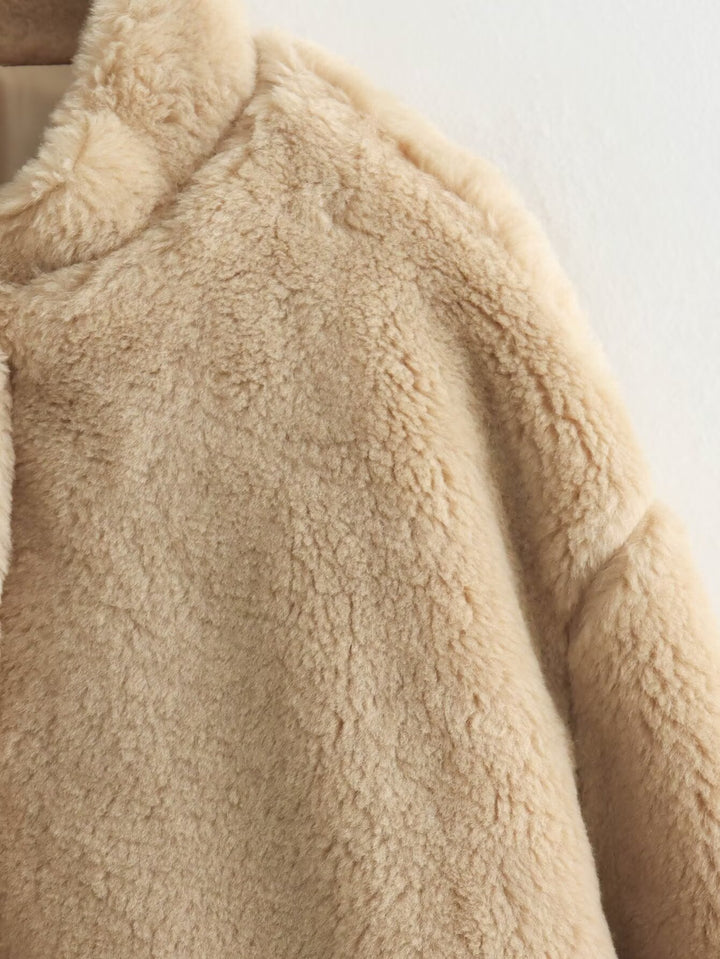 COSMA - Soft Oversized Teddy Bear Fleece Jacket