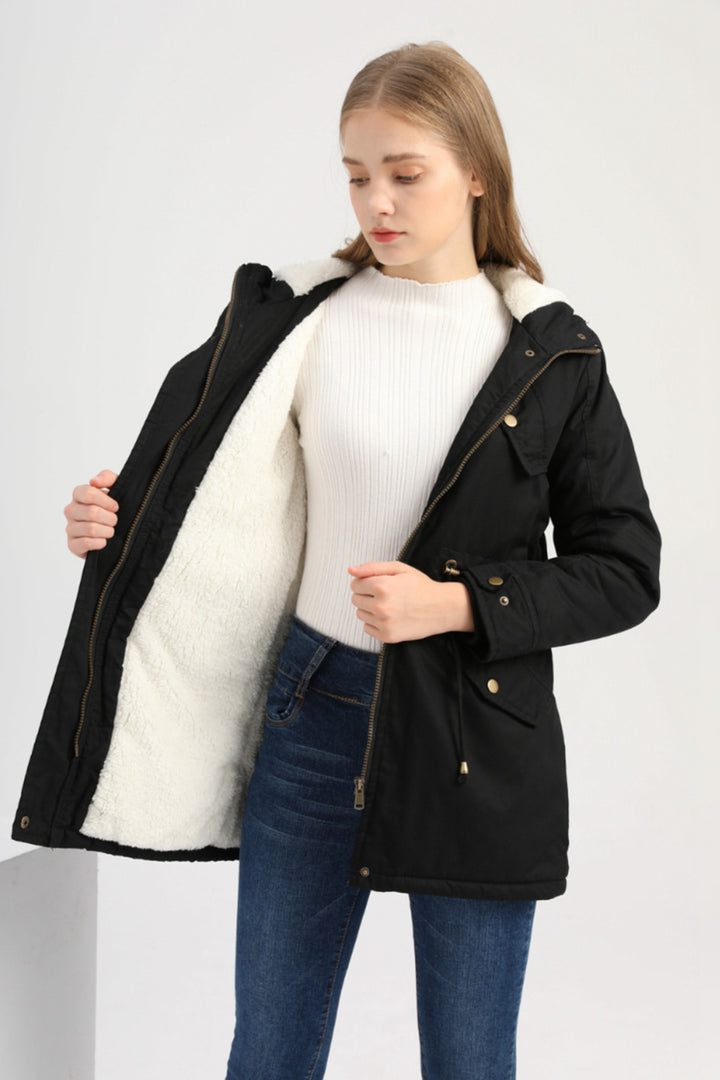 HAZEL - Casual Drawstring Hooded Jacket