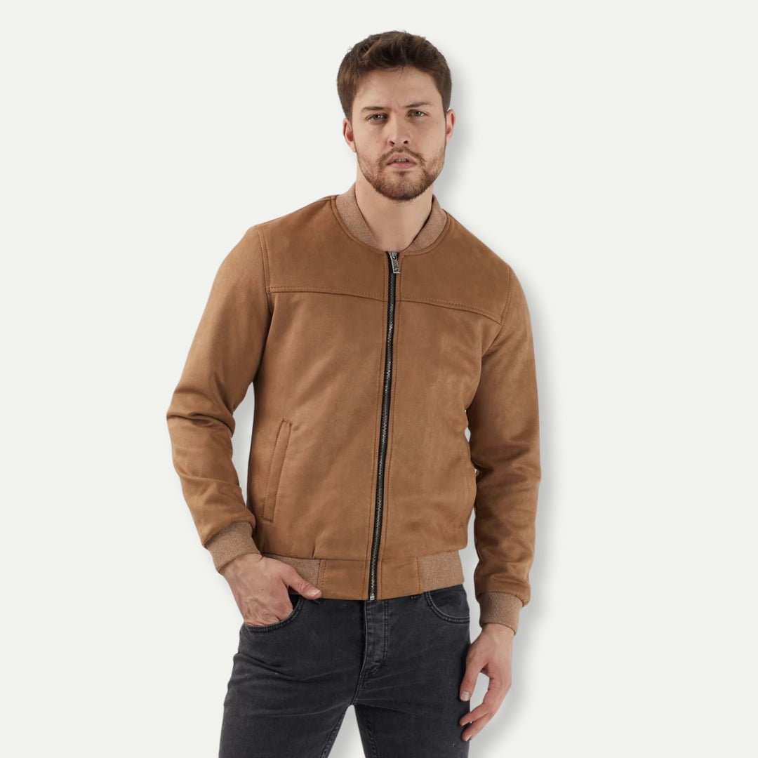 LEONTI - Men's Suede Bomber Jacket