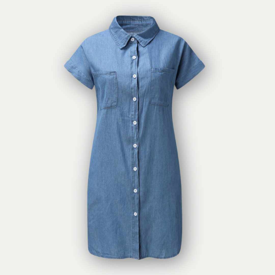 Mirielle - Summery Denim Shirt Dress