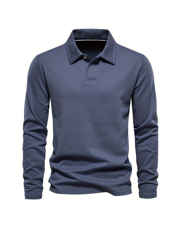 TAVIO - Long-Sleeve Polo Shirt