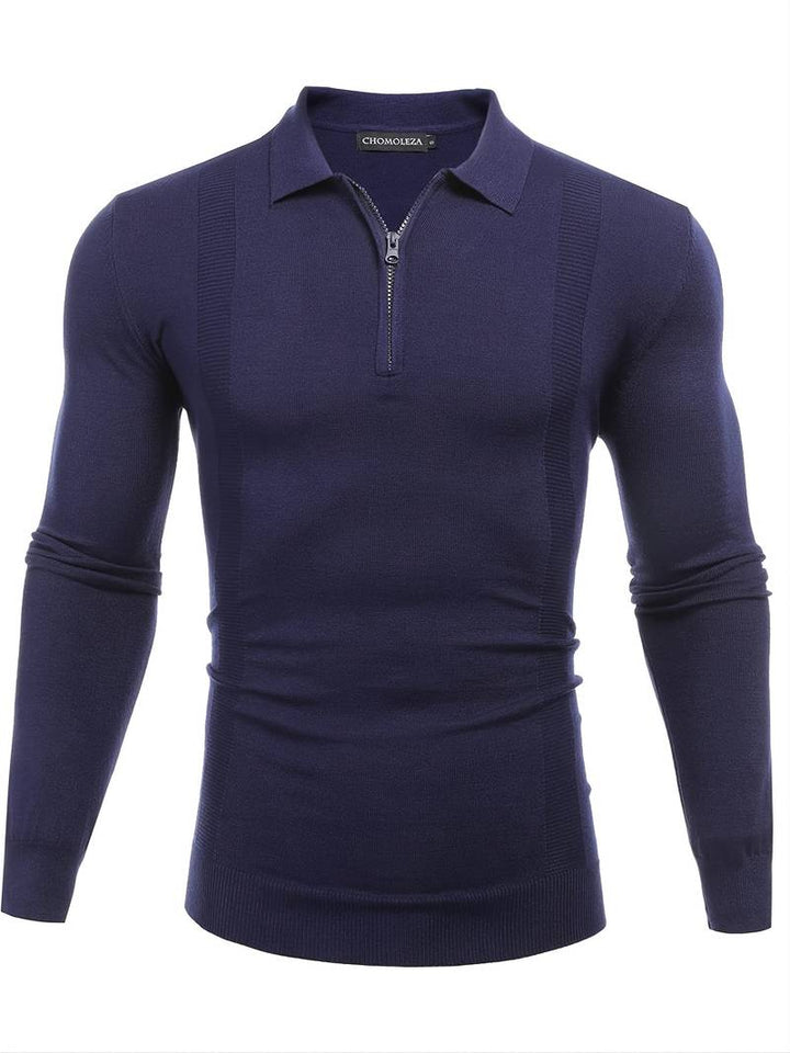 TYLER - Zippered Polo Sweater