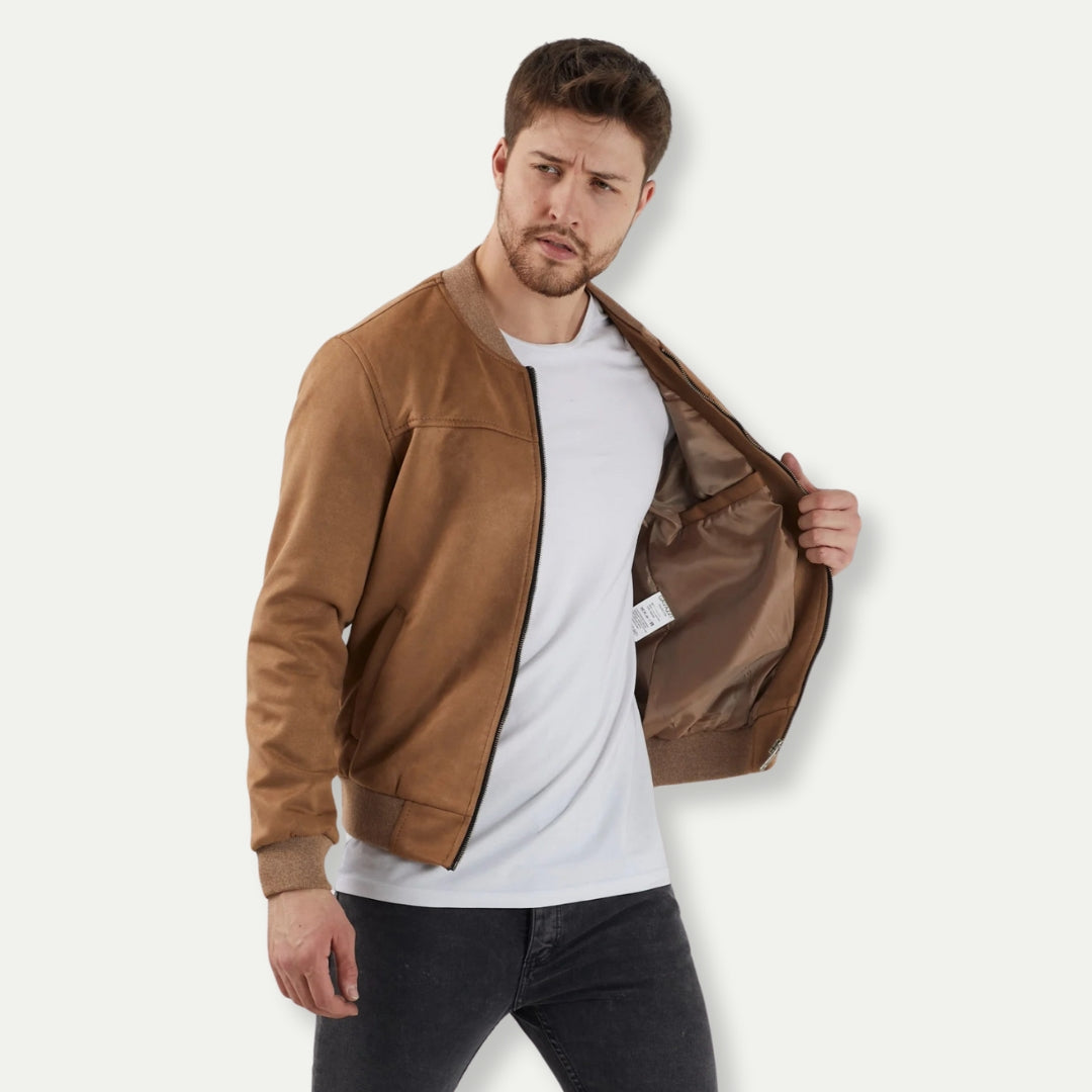 LEONTI - Men's Suede Bomber Jacket