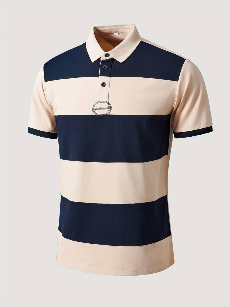 DREW - Striped Nautical Polo Shirt