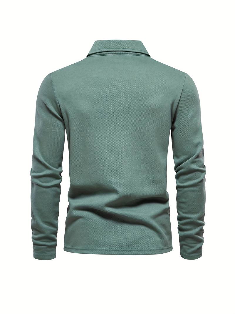 TAVIO - Long-Sleeve Polo Shirt