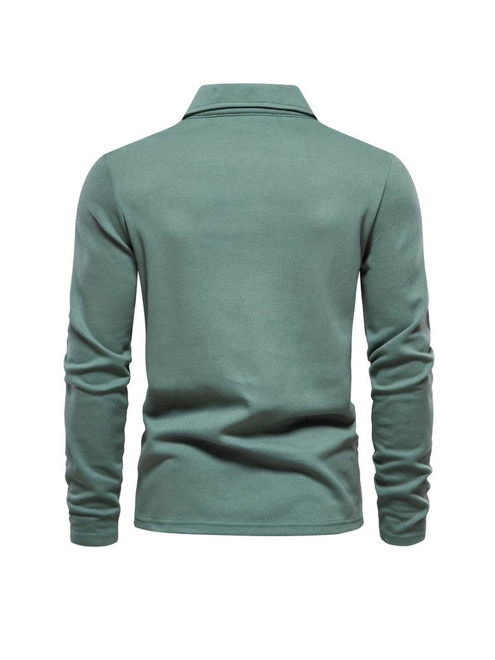 TAVIO - Long-Sleeve Polo Shirt