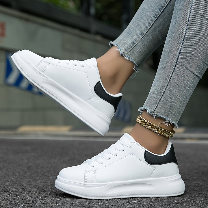 AKANE - Classic White Lace-Up Sneakers