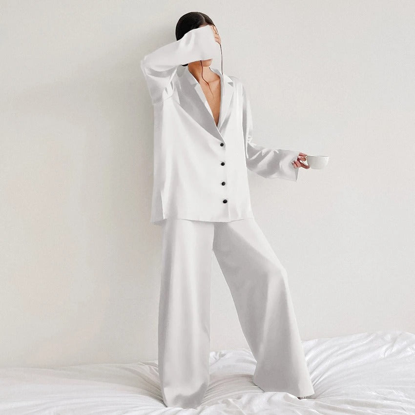 EFFEN - Silky Elegance Oversized Pajama Set