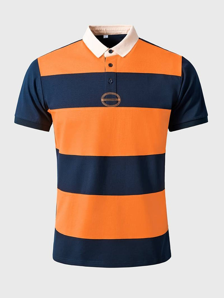 DREW - Striped Nautical Polo Shirt