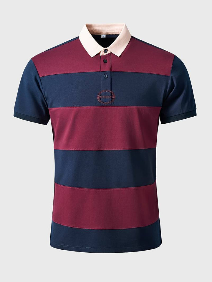 DREW - Striped Nautical Polo Shirt