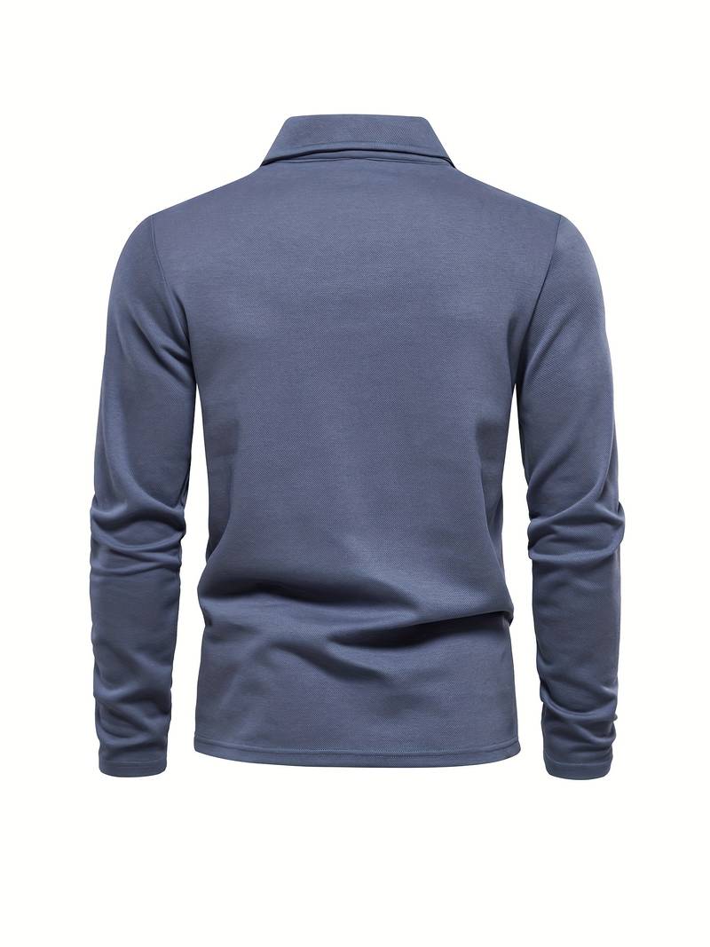 TAVIO - Long-Sleeve Polo Shirt