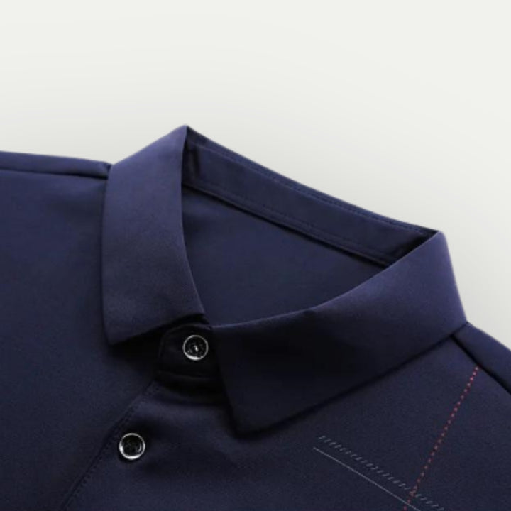 MADURO - Elegant Long Sleeve Polo Shirt