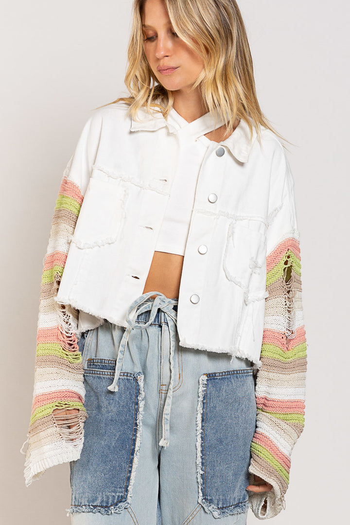 MIMI - Patchwork Knit Jacket