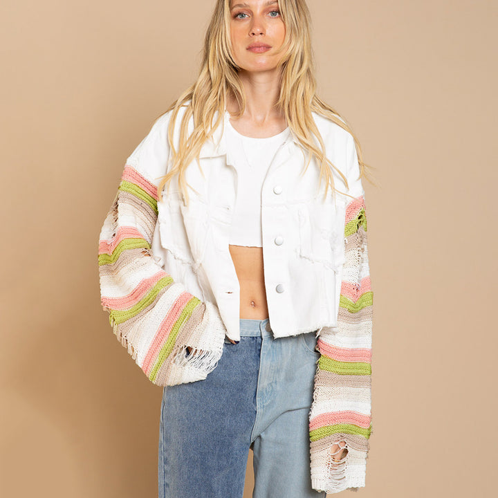 MIMI - Patchwork Knit Jacket