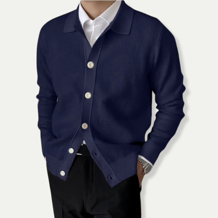 NEVO - Elegant Classic Wool-Blend Cardigan