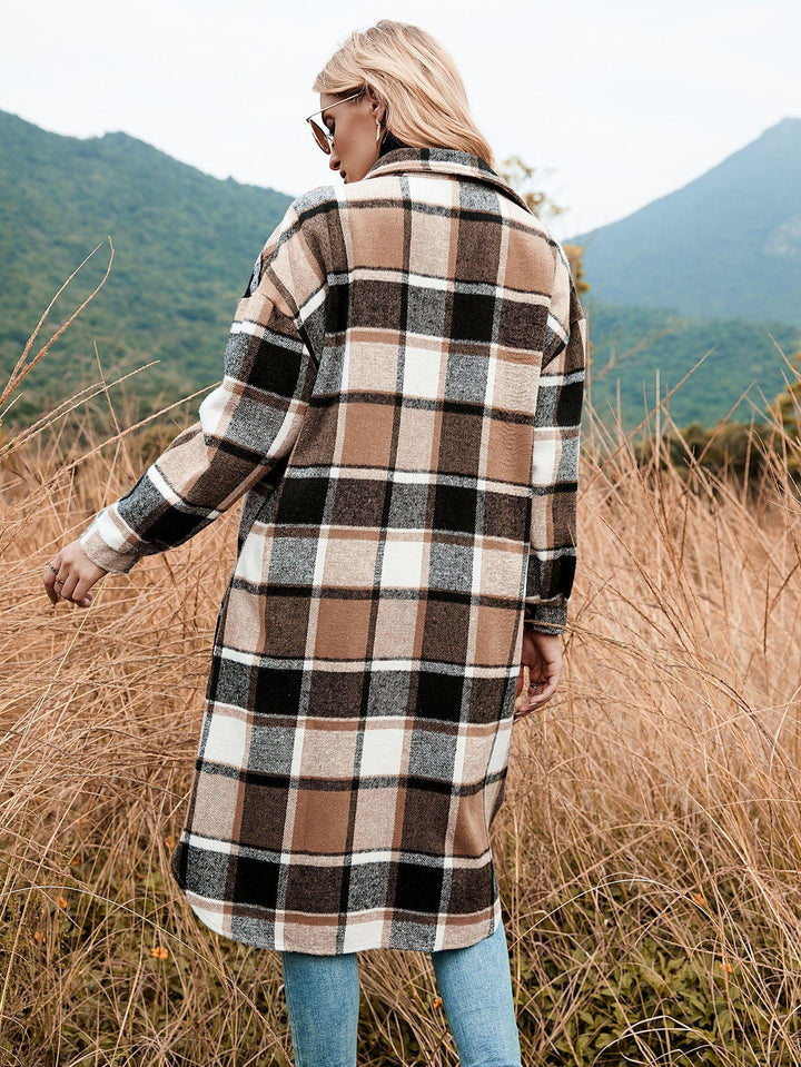 ELLOW - Plaid Longline Flannel Coat