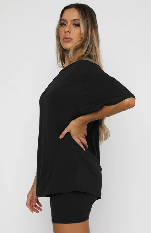 EVERLY - Casual Oversized T-Shirt Set