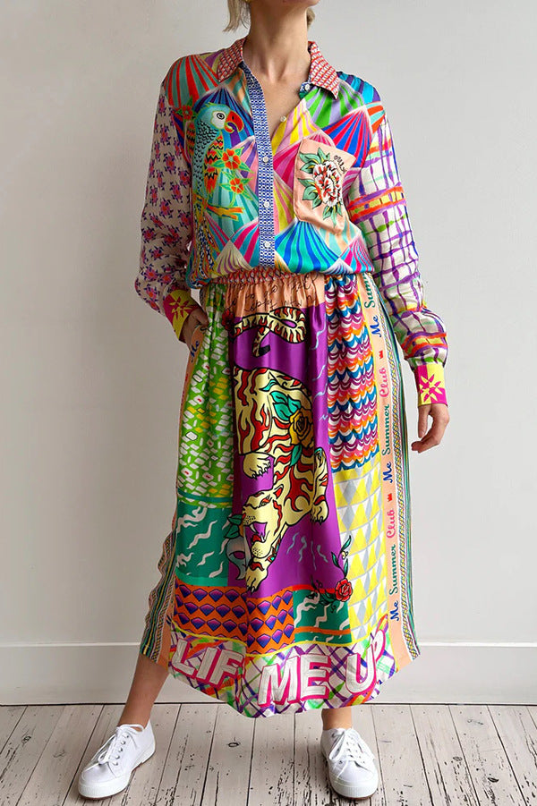 AVIVA - Colorful Printed Two-Piece Set