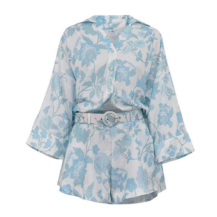 NARL - Floral Print Relaxed Shirt Set