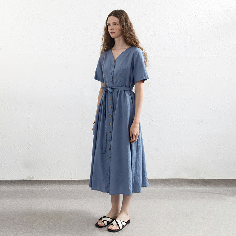 KASSI - Button-Down Midi Dress