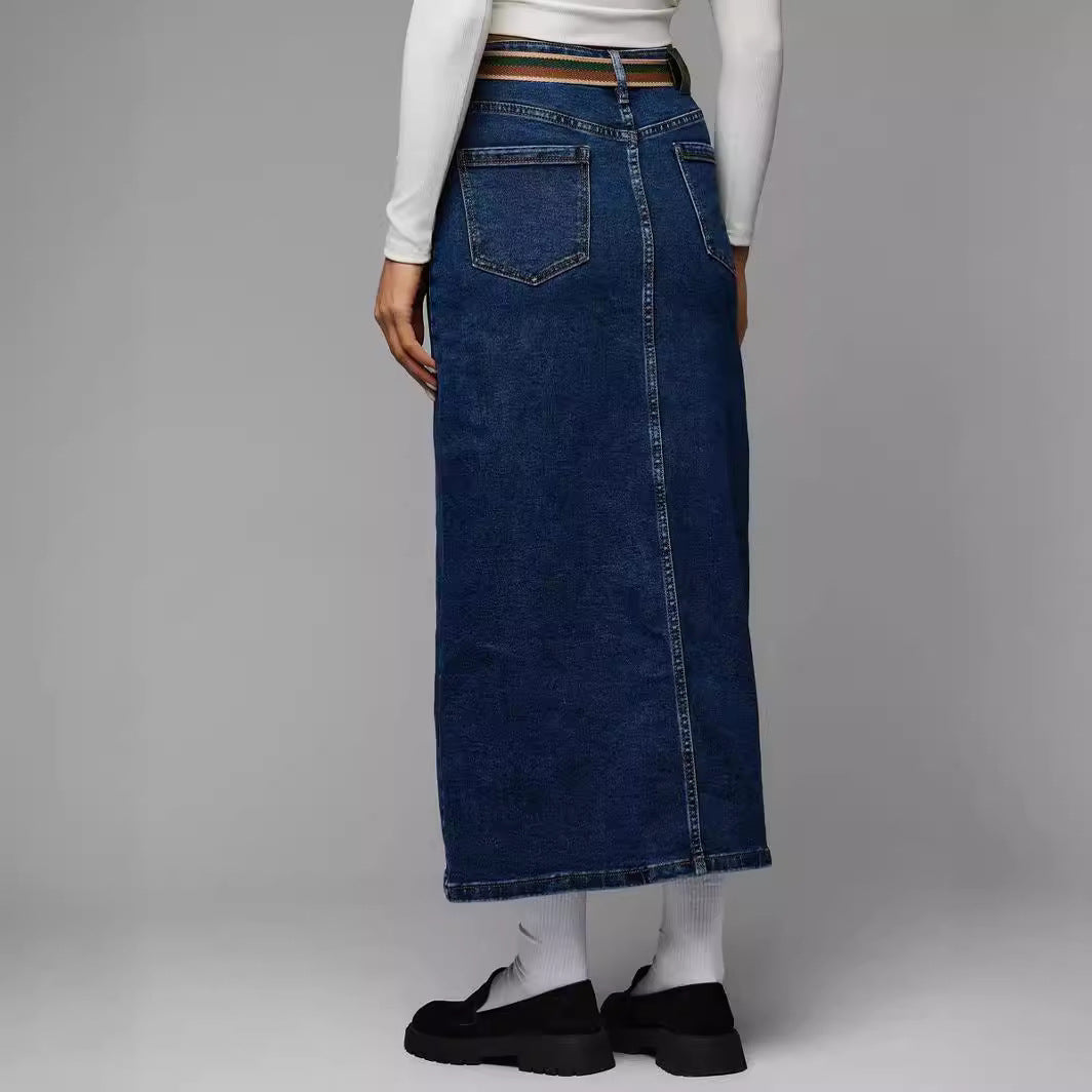 RAE - Split Denim Skirt