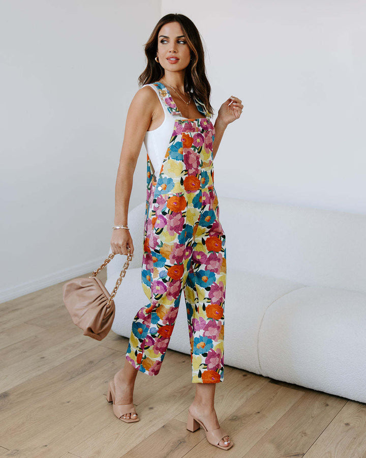 MEENA - Floral Sleeveless Jumpsuit