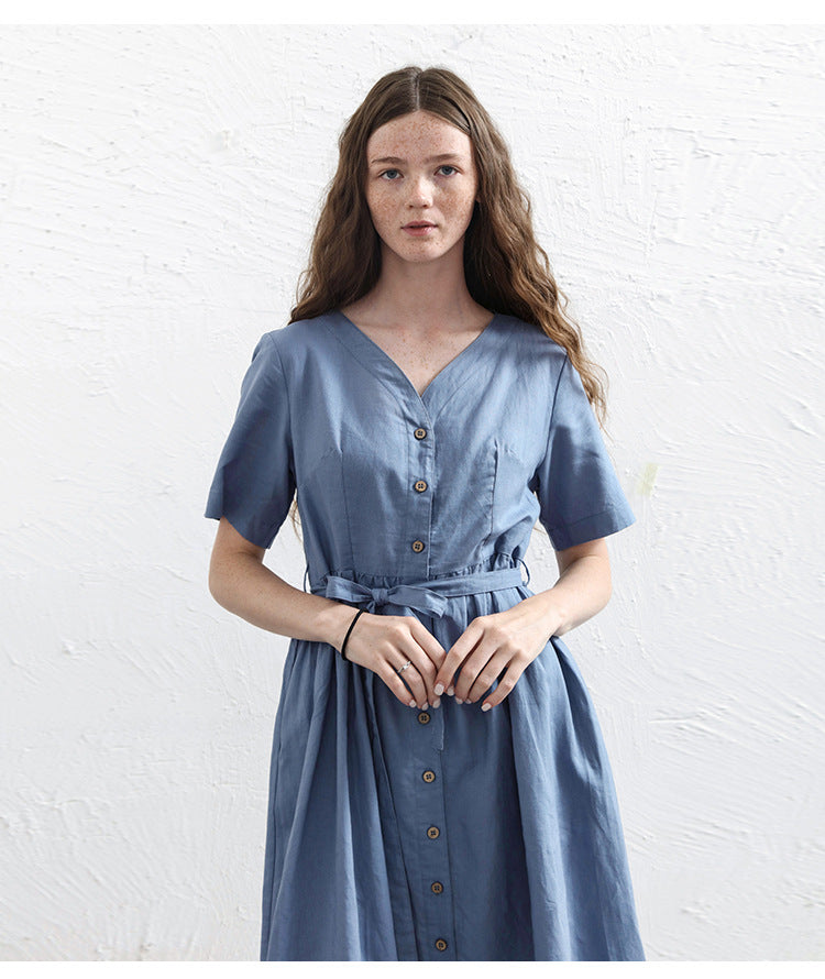 KASSI - Button-Down Midi Dress