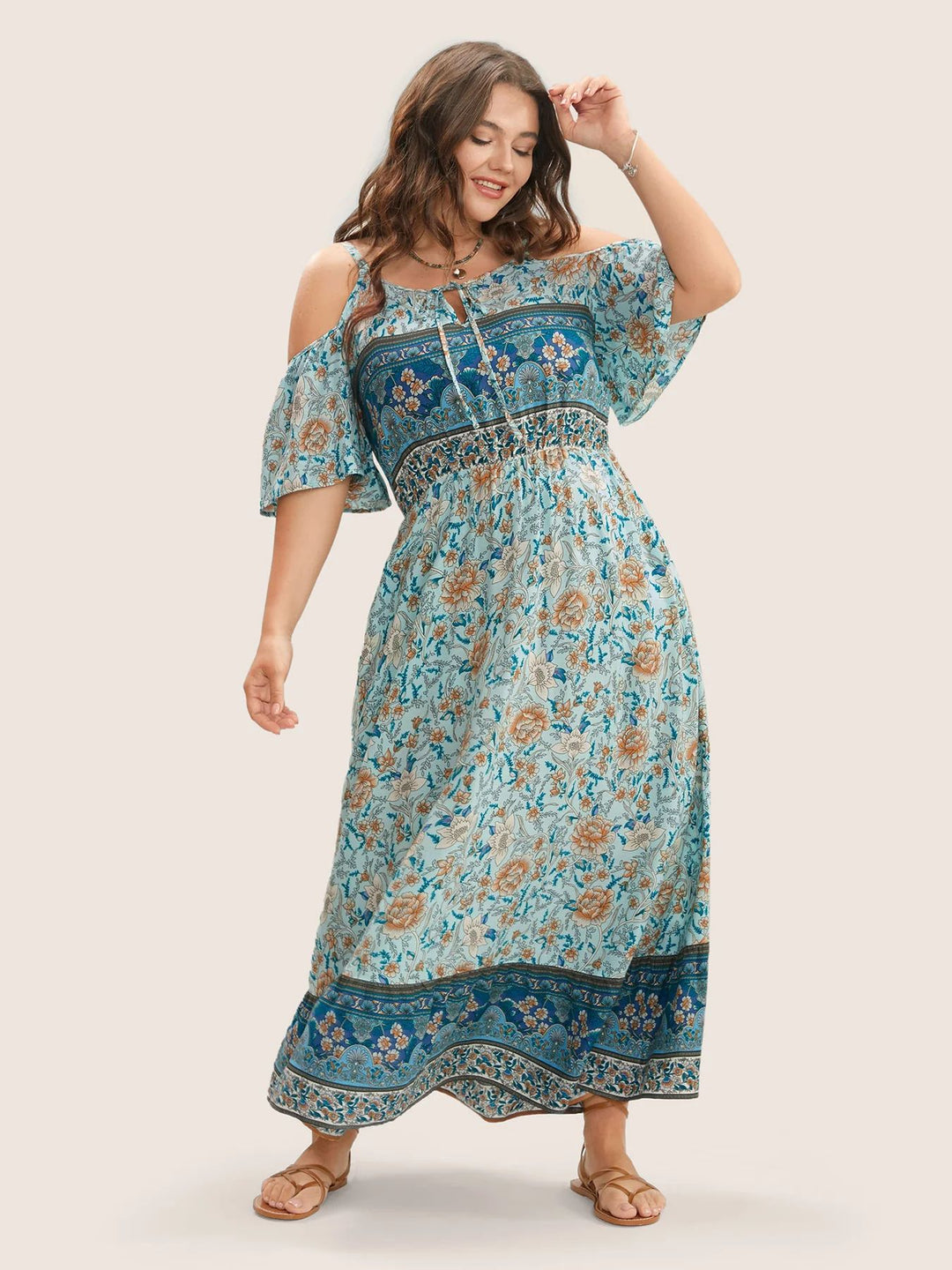 CALLIOPE - Bohemian Floral Maxi Dress