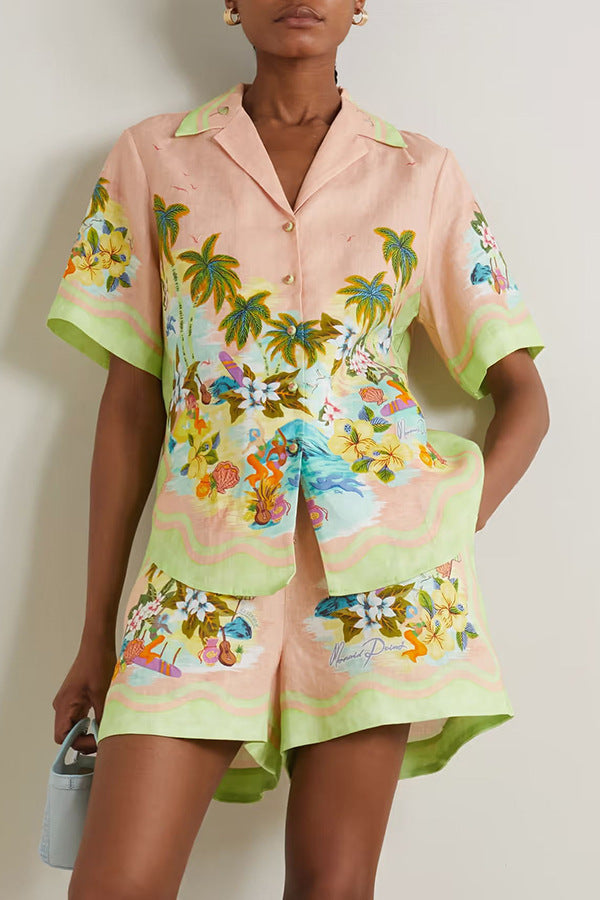 SIA - Tropical Print Two-Piece Set