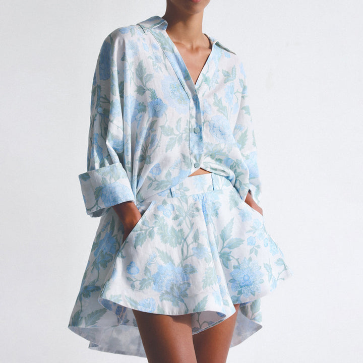 NARL - Floral Print Relaxed Shirt Set