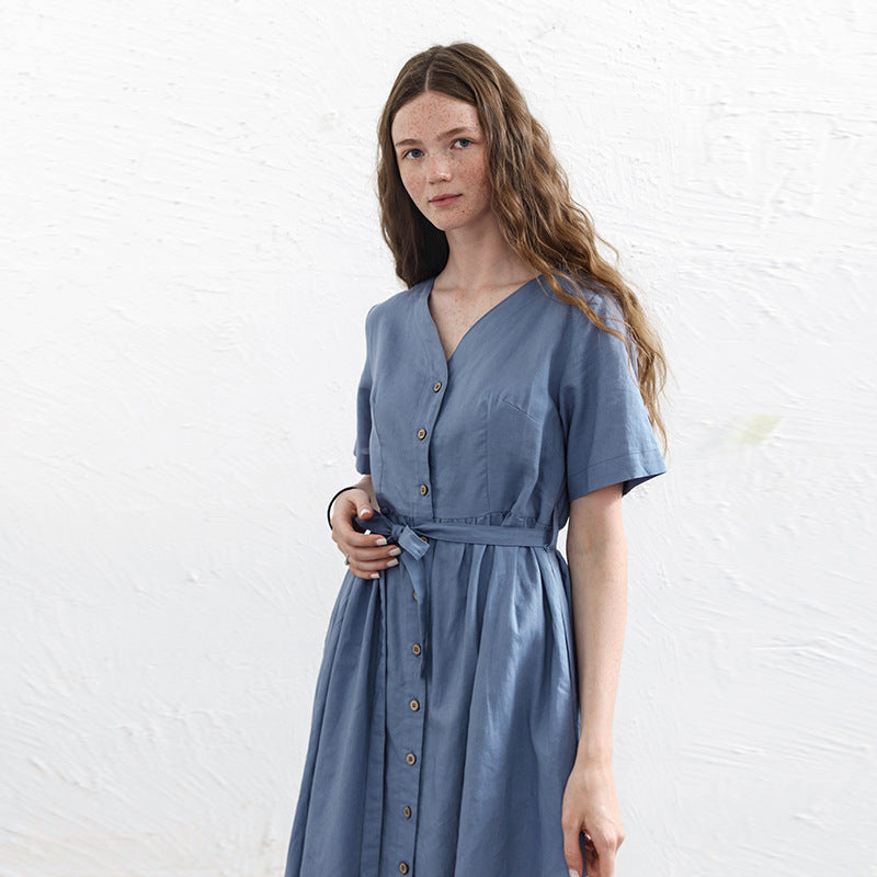 KASSI - Button-Down Midi Dress