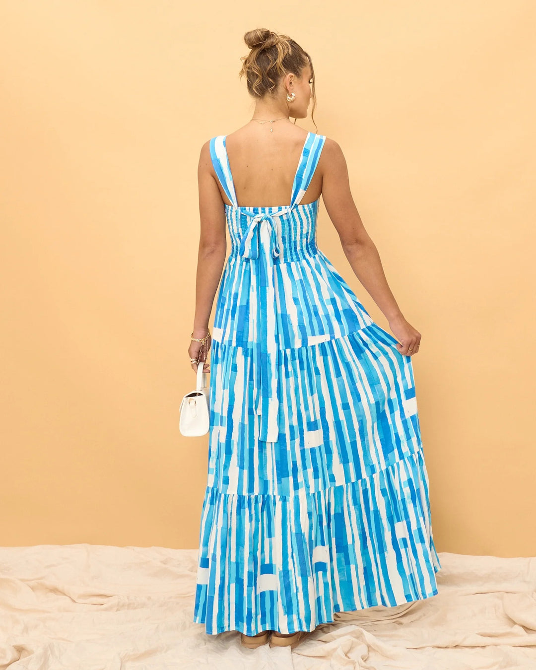 ERIN - Striped Tiered Maxi Dress