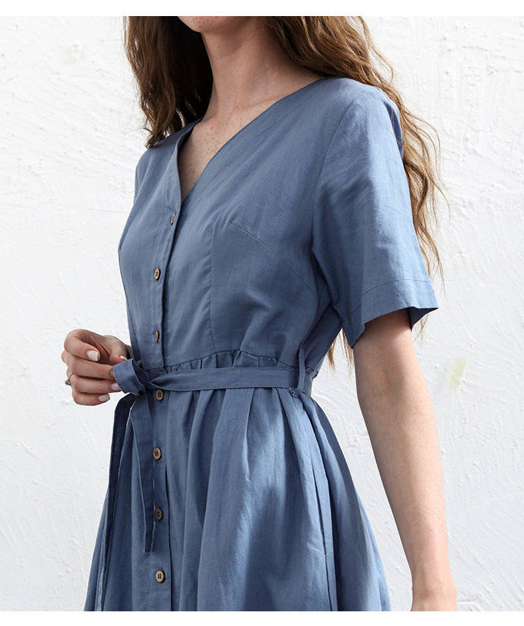 KASSI - Button-Down Midi Dress