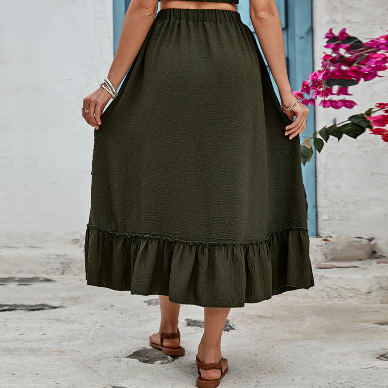 Eleanor - Ruffled Boho Maxi Skirt