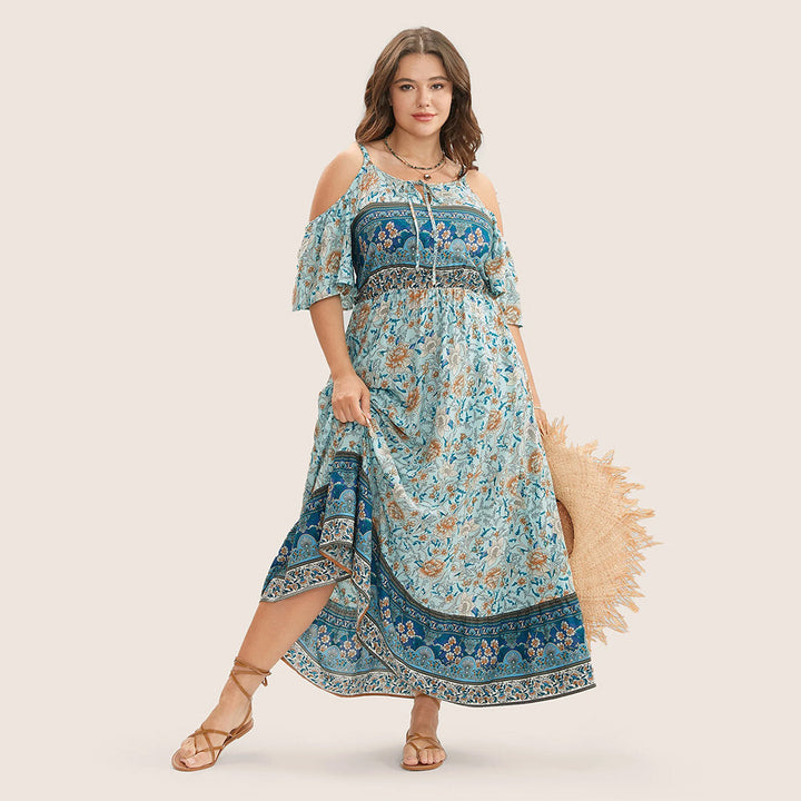 CALLIOPE - Bohemian Floral Maxi Dress