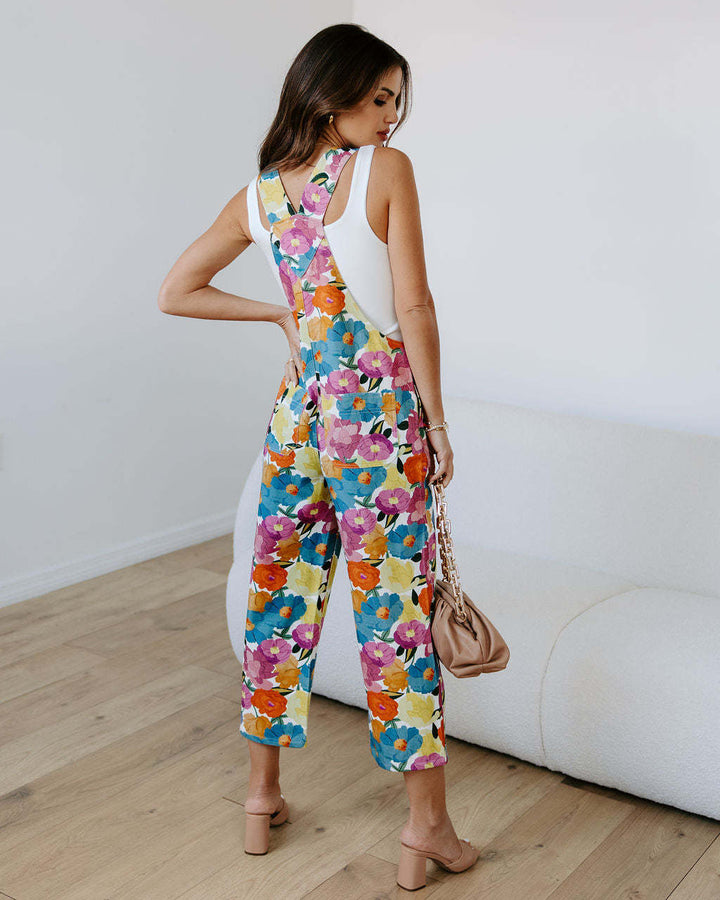 MEENA - Floral Sleeveless Jumpsuit