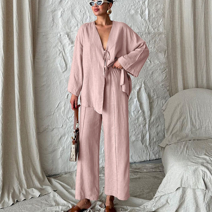 ALORA - Relaxed Cotton Two-Piece Loungewear Set