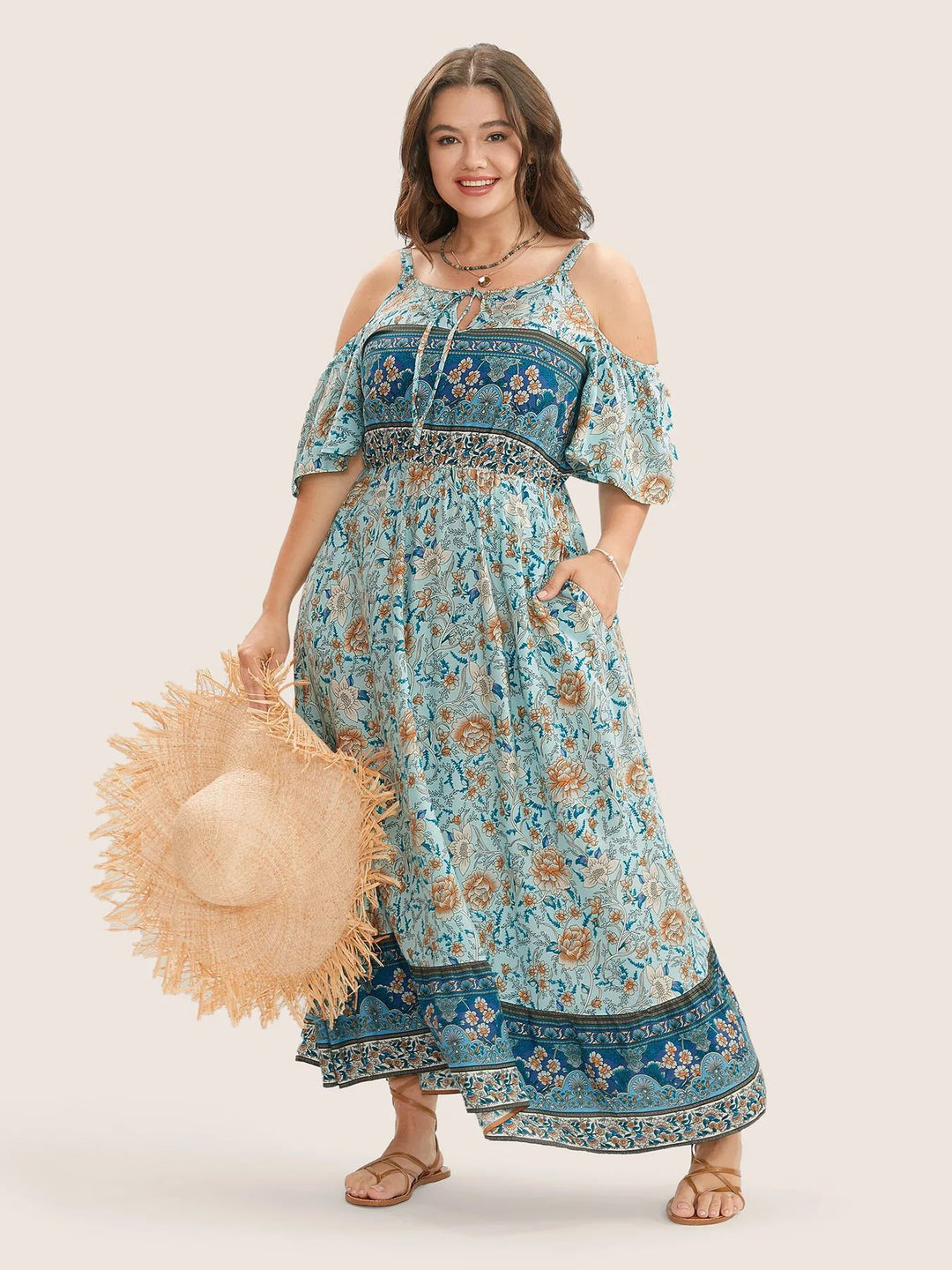 CALLIOPE - Bohemian Floral Maxi Dress