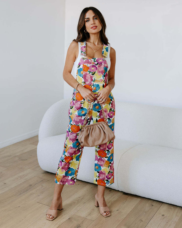 MEENA - Floral Sleeveless Jumpsuit