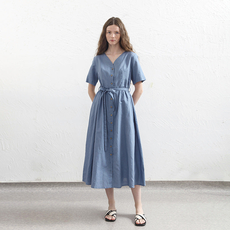 KASSI - Button-Down Midi Dress