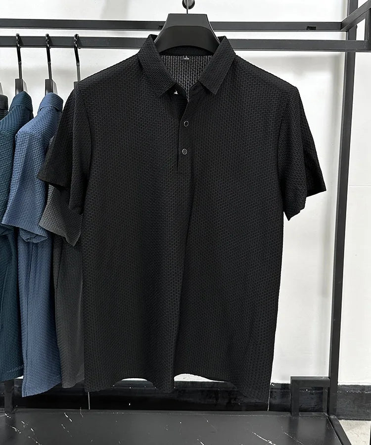 AARON - Luxury Textured Men's Polo-Shirt