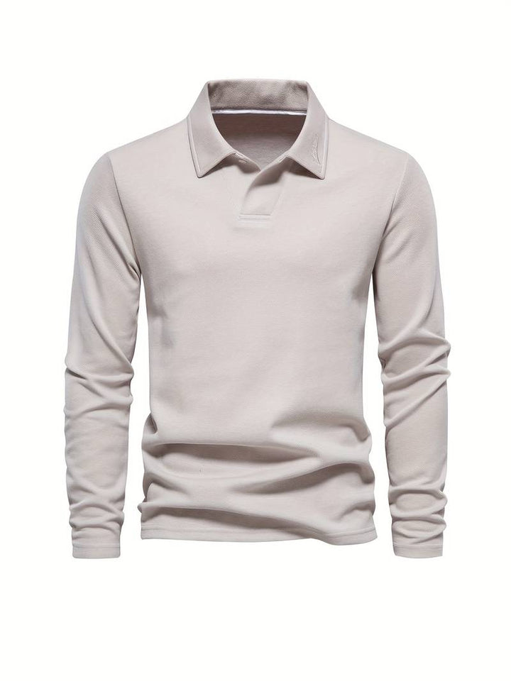 TAVIO - Long-Sleeve Polo Shirt