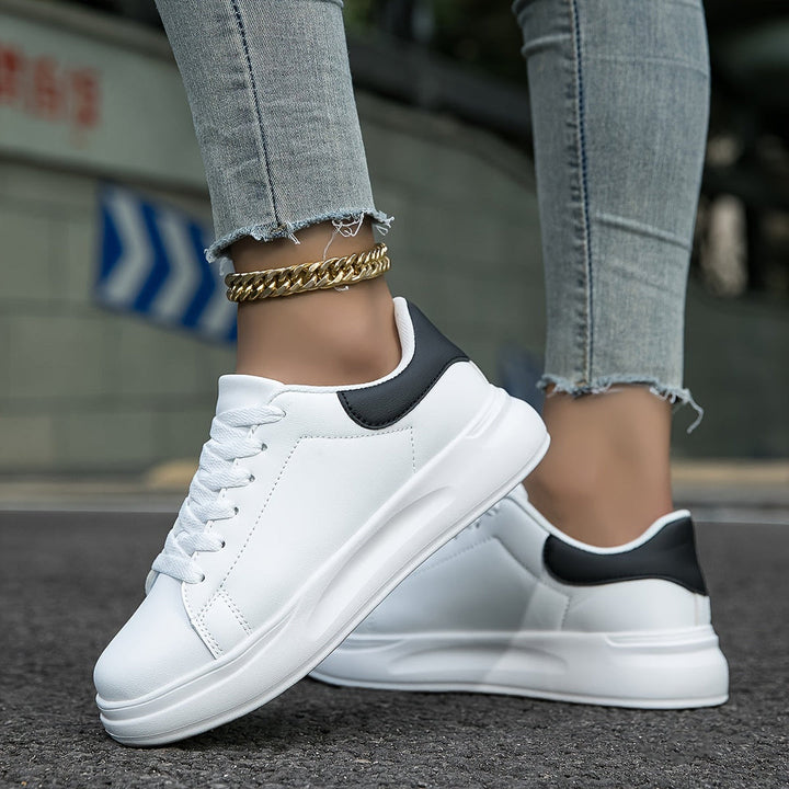 AKANE - Classic White Lace-Up Sneakers