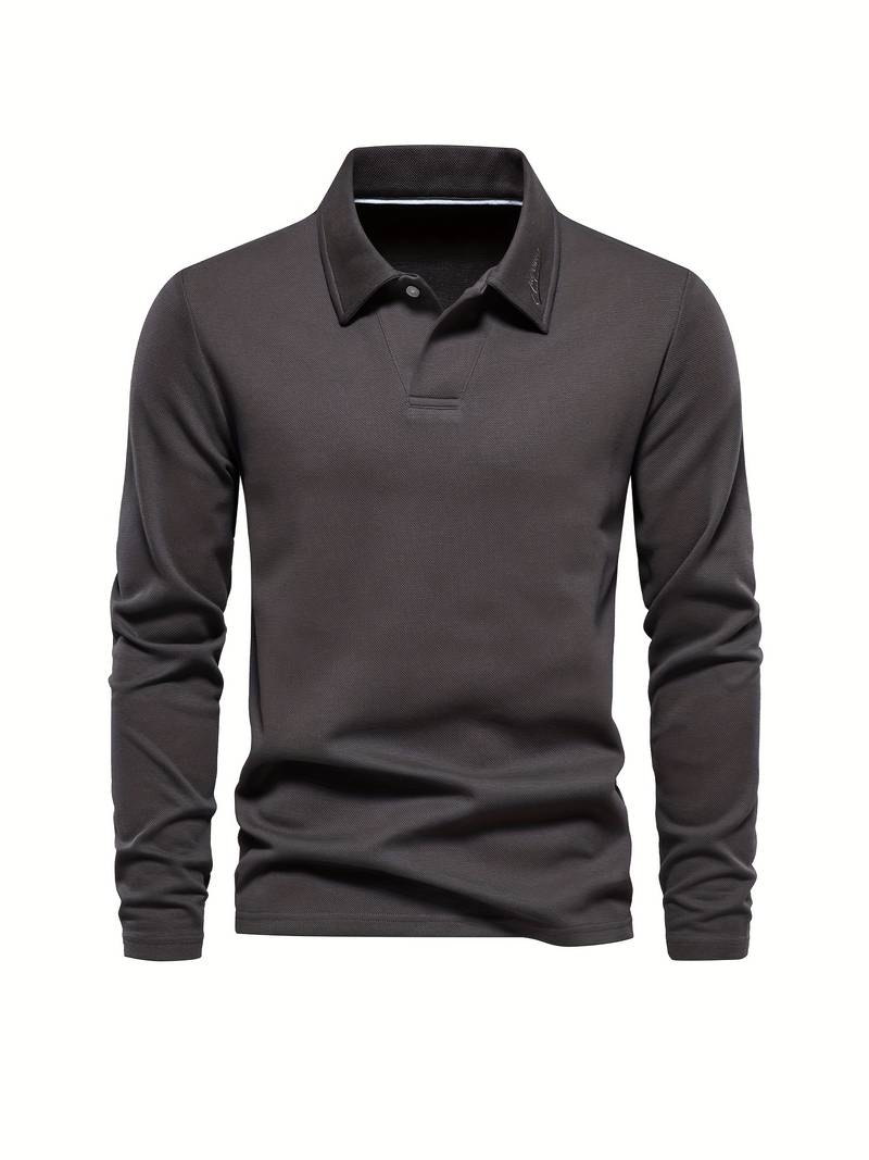 TAVIO - Long-Sleeve Polo Shirt