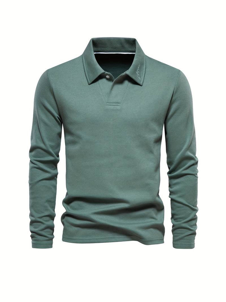 TAVIO - Long-Sleeve Polo Shirt